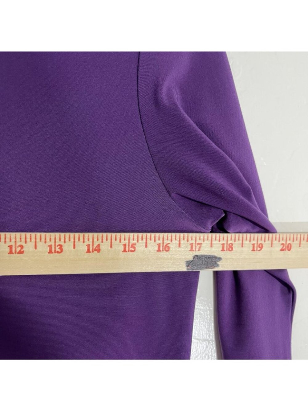 Sympli Blouse Womens 10 Purple Scoop Neck 3/4 Sleeve Asymmetrical Tunic Top - Picture 6 of 7